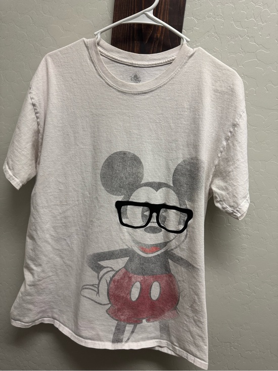 Disney Other - Disney White Tee with Red and Black Mickey Graphic
